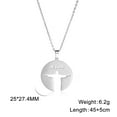 thumbnail image 3 of EUEAVAN Silver Silhouette of Jesus Pendant Necklace Stainless Steel Christianity Jewelry, 3 of 7