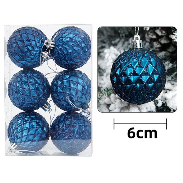 Hot6sl Ofertas Del Día Juego 6 Bolas Navidad Colgantes, Decorativas Navideñas Irregularidades Decorativas para Colgar En Navidad, 60 Mm