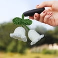 thumbnail image 1 of Qaailabf Handmade Crochet Flower Keychain Pendant, Soft Wool Yarn Car Bag Accessory, Colorful Knitted Key Ring Charm for Women, Compact 4" Decorative Hanging Ornament (5 Colors Available), 1 of 7