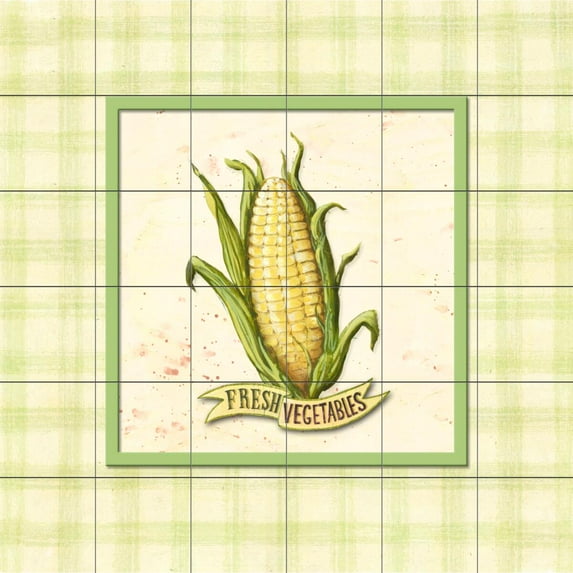 Tile Mural Kitchen Backsplash - CA-Corn - by Charlene Audrey