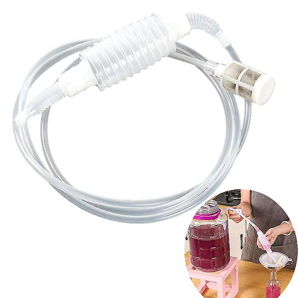 Filtro de sifón de cerveza casera, bomba de sifón, tubo blando Manual