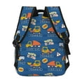 thumbnail image 4 of Rateoe Construction Vehicles Pattern Casual Backpack for School, Work, Travel – Adjustable Straps, Multiple Compartments – Ergonomic Design, Fits Laptops and Tablets, 4 of 5