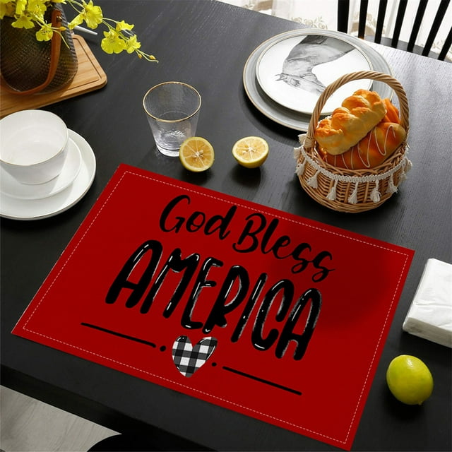 Tapis de Décoration pour Jour Indépendant Tapis de Table de Restaurant