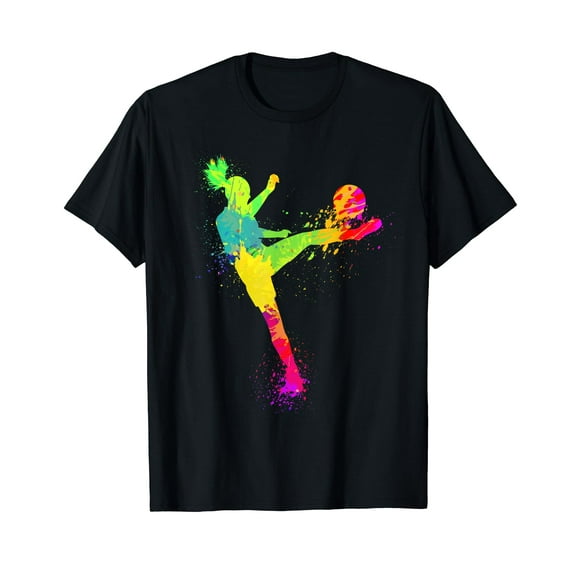 Cool Soccer Design For Women Girls Soccer Player Sport Lover T-Shirt