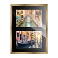 thumbnail image 2 of Metallic Gold Bronze Finish Collage Frame - Black Mat, Holds Two 4x6 Photos , UV Resistant Acrylic,, 2 of 8