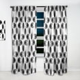 thumbnail image 2 of Designart 'Geometrical Abstract Retro Pattern IV' Mid-Century Modern Curtain Panel, 2 of 5