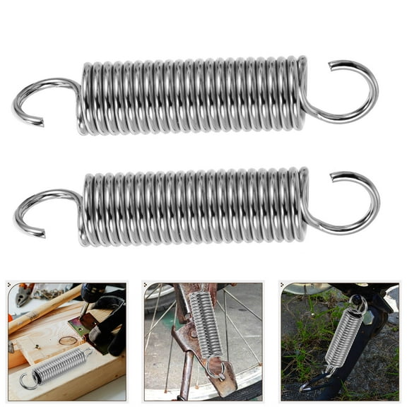 UPKOCH 2 Pcs Hook Tension Spring Floating Chair Hammock Swing Hanging Hooks Silver