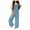 Light Blue, variant on Diufon Rompers for Women Cotton Solid Color Playsuits Sleeveless Strap Button Down Jumpsuit with Pockets