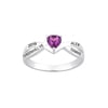 Freestyle, Sterling Silver Heart Birthstone Class Ring, Personalized, High School or College Graduation