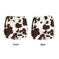 thumbnail image 2 of JUNZAN Brown Cow Print Women's Athletic Gym Running Shorts with Phone Pockets - Workout Shorts-Small, 2 of 5
