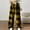 Yellow, variant on Zedker Fuzzy Pajama Pants Women Plush Elastic Waist Wide Leg Leopard Pants Pj Bottoms Lounge Fluffy Pants
