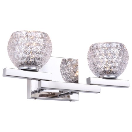 

Woodbridge Lighting Jewel 2Lt Glass LED Bath Light in Chrome/Crystal Mercury