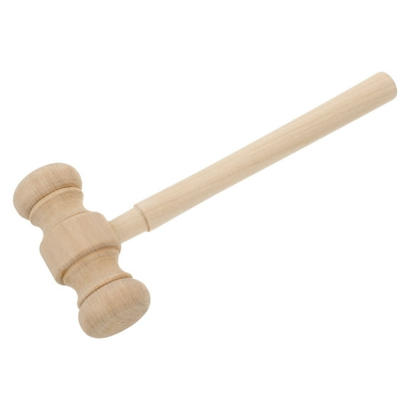 OUNONA Wooden Gavel Toy Kids Judge Hammer Cosplay Costume Accessory Solid Wood Mallet Mini Wooden Hammer Halloween Cosplay Prop for Role Play