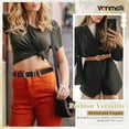 thumbnail image 3 of 2 Pack Women's PU Belts for Jeans Dresses Fashion Buckle Ladies Belt, 3 of 8