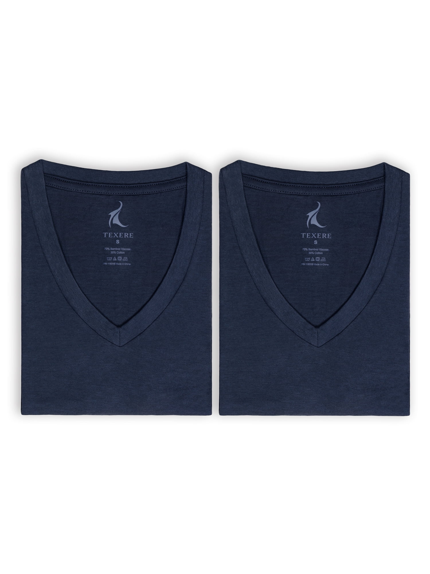 Men's V-Neck Undershirts in Bamboo Viscose - 2 Pack Shirt for Him by ...