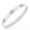 White, variant on Stainless Steel White Blue CZ Evil Eye Protection Medical ID Bracelet, 7.5"