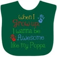 thumbnail image 3 of Inktastic Awesome Like Poppa Boys or Girls Baby Bib, 3 of 4