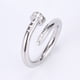 thumbnail image 1 of Anillo De Uñas De Oro Rosa De 18 Quilates De Acero De Titanio Sin Decoloración Diamante Que Combina Con Todo Dedo Índice Inoxidable, 1 of 4