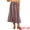 Dark Red, variant on DARING DIVA Women's Elastic High Waist A-Line Spring Printed Midi Skirt XL Dark Blue