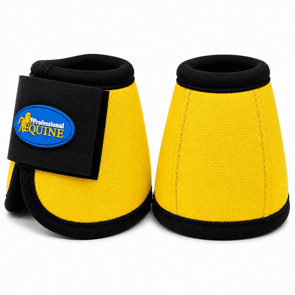 Horse  Medium Ballistic Overreach No-Turn Bell Boots Yellow 4109YL