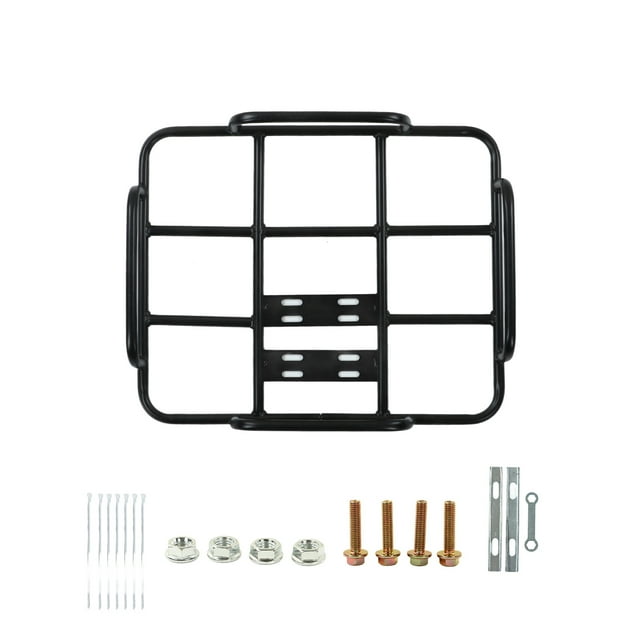 Rejilla trasera para caja de entrega de alimentos, carga de 80 kg, tubo de acero sin costura, universal para motocicleta, bicicleta eléctrica, tipo 1, 52/42 ID