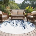 thumbnail image 4 of Round Rug 6Ft Washable Non-Slip, Blue Eucalyptus Circle Area Rugs for Living Room Bedroom, Weeping Botanical Leaf Watercolor Indoor Floor Mats Carpet Runner for Home Decor Aesthetic, 4 of 8
