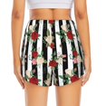 thumbnail image 2 of Lsque Rose Flowers Printed Women's Running Shorts with Liner Pockets,Elastic Quick Dry Workout Athletic Gym Yoga Shorts,Womens High Waist Shorts-Small, 2 of 9