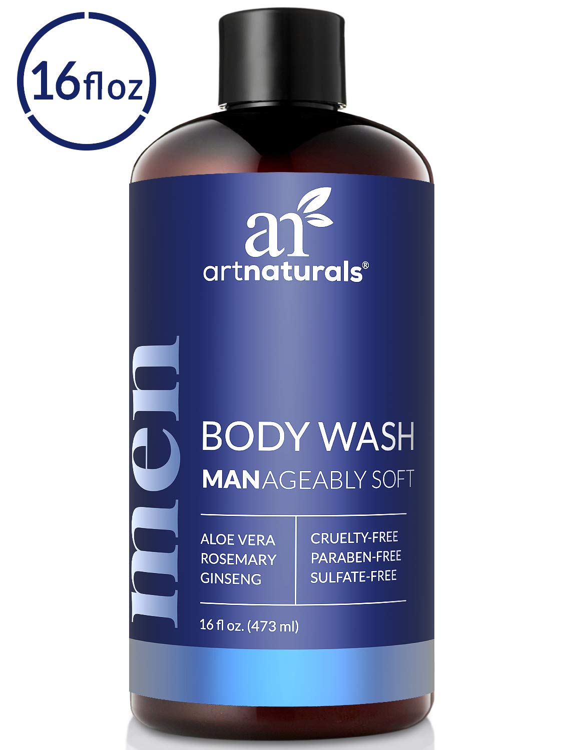 ArtNaturals Men’s Fresh Body Wash 16 Oz Natural Shower Gel that Cleanses, Refreshes