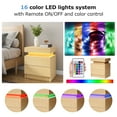thumbnail image 5 of Hommpa RGB LED 2 Drawers Nightstand Bedroom Modern Bedside Table 17.72'' Lx 13.78''Wx 20.47''H, 5 of 10