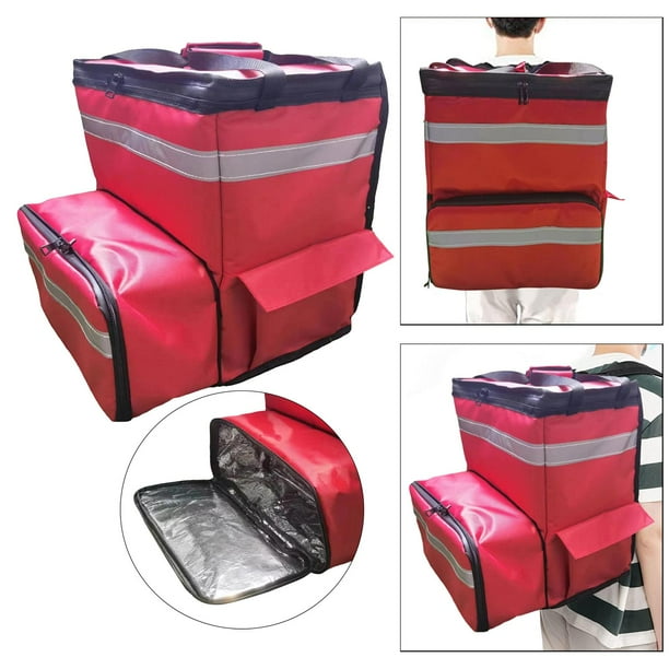 Mochila aislante para entrega de alimentos bolsa expandible para entrega de catering tira reflectante bolsa termica para comida caliente y fria perfecl Caja de entrega termica Bodega Aurrera en linea