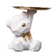 thumbnail image 4 of Bandeja para guardar llaves con forma de oso, escultura de animal, organizador de mesa, joyero Blanco, 4 of 9