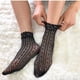 thumbnail image 3 of Xiao Hua 6 pares de calcetines tobilleros de red de pesca con encaje, calcetines de vestir para mujer, calcetines cortos de red de pesca, calcetines de malla, todo en talla única, 3 of 5