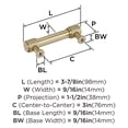 thumbnail image 5 of Amerock Faraday 3 inch (76mm) Center-to-Center Golden Champagne Cabinet Pull, 5 of 6