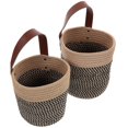 thumbnail image 4 of Durable Hemp Wall Hanging Basket for Storage Use 2pcs Elegant Woven Flower Holder, 4 of 5