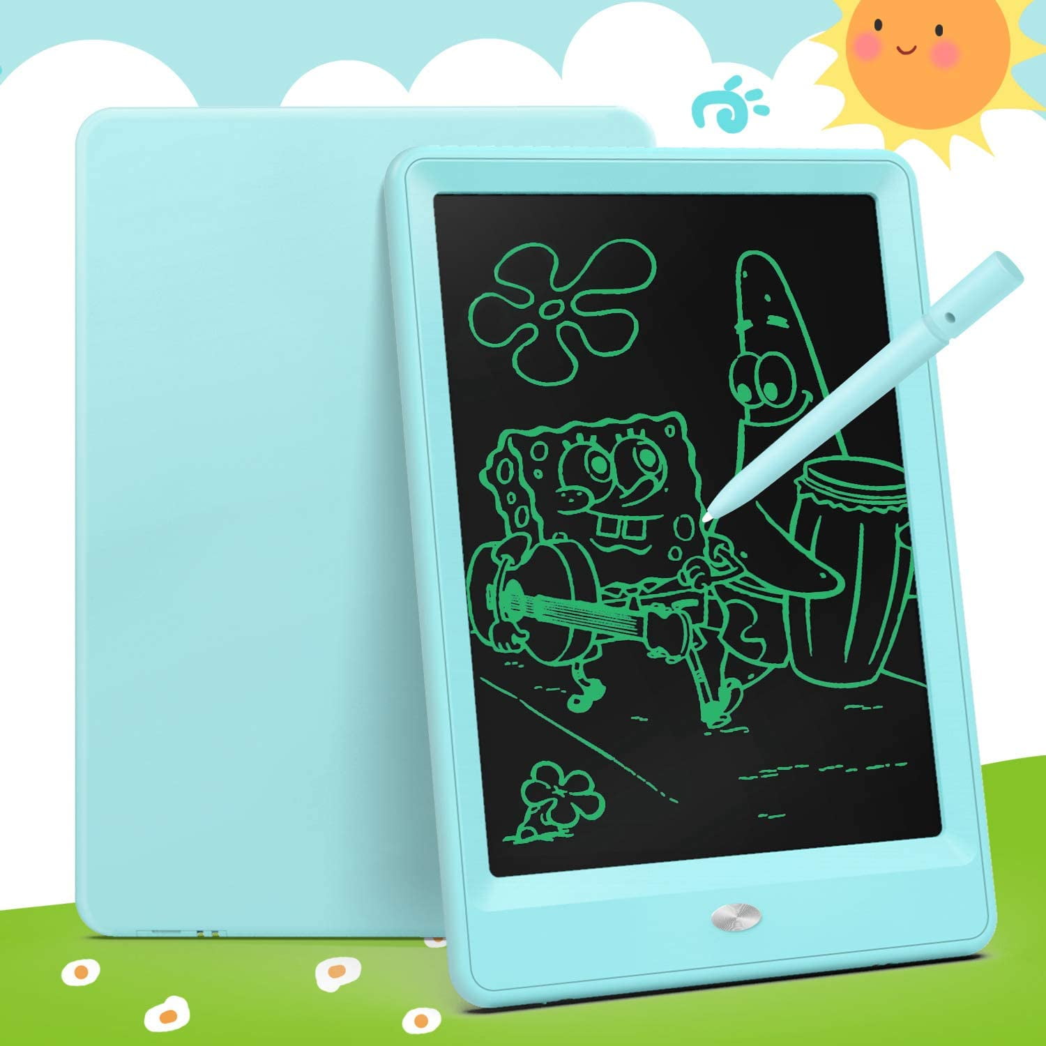 Birthday Gift for 3-7 Years Old Boys and Girls Blue 10 Inch Colorful Drawing Board for Kids Educational and Learning Toys for Toddlers Hamdol LCD Writing Tablet Doodle Board 
