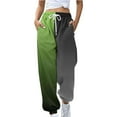 thumbnail image 2 of Baqcunre Women's Relaxed Breathable Blend Color Gradient Casual Pant with Side Pocket Size S-XXL,Women's Pants Womens Sweatpants Joggers for Women Pants for Women Green, 2 of 4