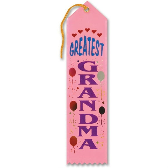 Beistle Pink Great Grandma Ribbon Award - 1pc