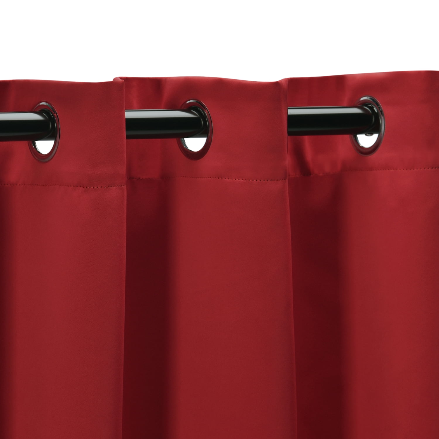 Superior Solid Blackout Curtain Set of 8, 52" x 63", Sangria