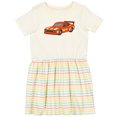 thumbnail image 3 of Inktastic Red Flames Race Car Girls Toddler Dress, 3 of 5