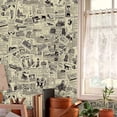 thumbnail image 3 of Peel And Stick Wallpaper Papel tapiz de periódico vintage extraíble Estantes autoadhesivos decorativos Cajones, 11 Feliz Sencillez, 3 of 3