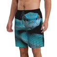 thumbnail image 2 of Goofa Blue Viper Snake1 Printed Mens Swim Trunks Summer Quick Dry Short Beach Swimwear Bathing Suits-3X-Large, 2 of 9