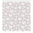 thumbnail image 2 of Ambesonne Neutral Shower Curtain, Pastel Colored Hearts Art, 69"Wx70"L, Pearl and White, 2 of 4