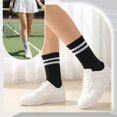 thumbnail image 2 of 8 Pairs Womens Crew Socks Striped Women Sports Crew Socks, Size 6-8, 2 of 7