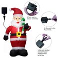 thumbnail image 4 of Labymos Christmas Inflatable Santa Claus with Candy Cane Home Decorations Yard LED Lights Outdoors Ornaments, 4 of 8