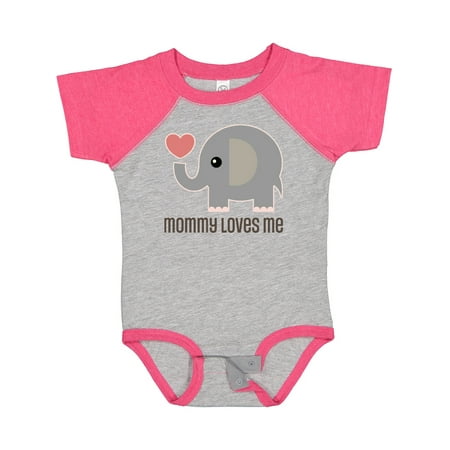 

Inktastic Mommy Loves Me Elephant Gift Baby Boy or Baby Girl Bodysuit
