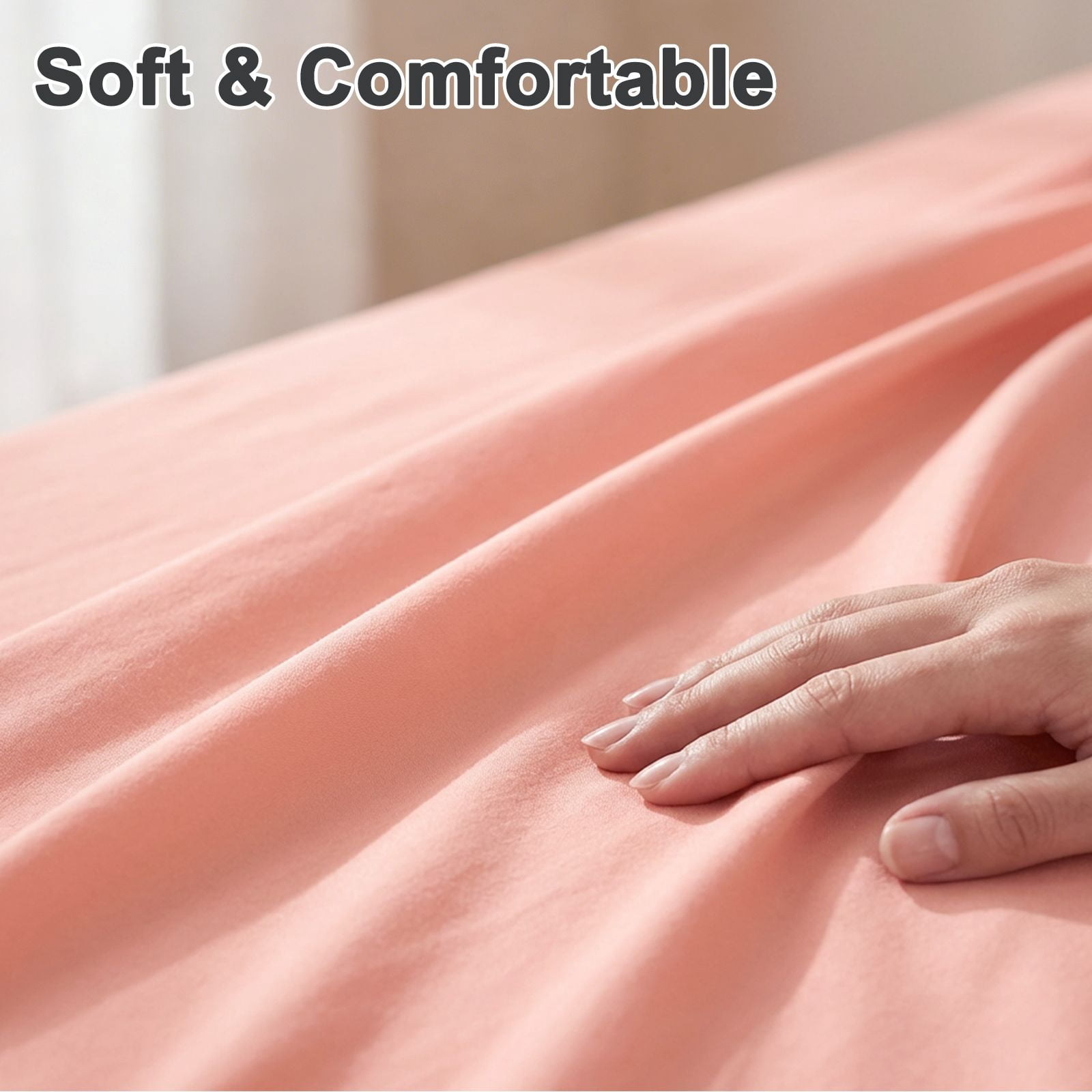 4Pcs Ultra-Soft 85g Sheet and Pillowcase Set, Soft Solid Color, Machine Washable, Suitable For All Seasons, Christmas Comfortable Bedding Set, Available For Single, Double, King, and Queen Beds