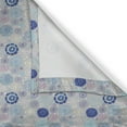 thumbnail image 4 of Ambesonne Cartoon Window Valance, Abstract Snowflakes, 54" X 12", Beige Aqua Blue, 4 of 5
