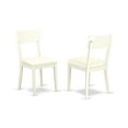 thumbnail image 3 of East West Furniture Norfolk 3-piece Dining Set with Leather Chairs in White, 3 of 3