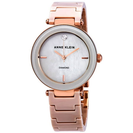 Anne Klein Tan Mother of Pearl Ladies Watch AK/1018RGTN