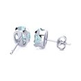thumbnail image 2 of SuperJeweler 1 1/2 Carat Oval Shape Aquamarine Stud Earrings In Sterling Silver For Women, 2 of 5